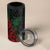 Personalized Papua New Guinea 4 in 1 Can Cooler Tumbler Kundu Drum Motifs - Sepik Colors
