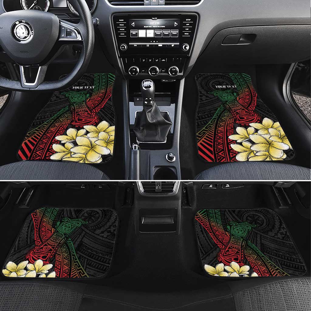 Personalized Papua New Guinea Car Mats Kundu Drum Motifs - Sepik Colors