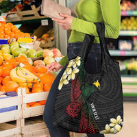 Personalized Papua New Guinea Grocery Bag Kundu Drum Motifs - Sepik Colors