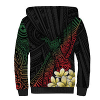 Personalized Papua New Guinea Sherpa Hoodie Kundu Drum Motifs - Sepik Colors