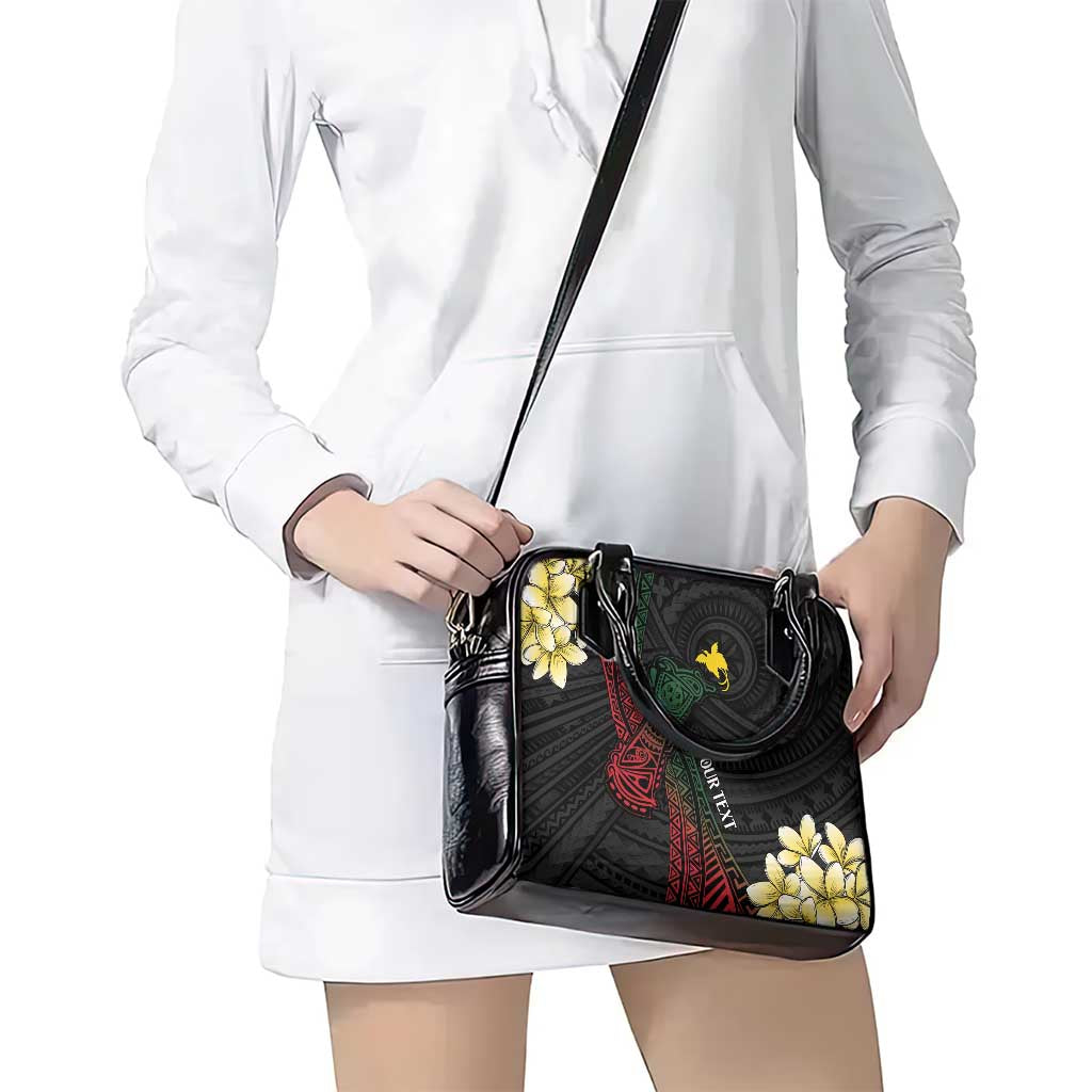 Personalized Papua New Guinea Shoulder Handbag Kundu Drum Motifs - Sepik Colors