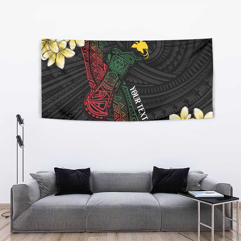 Personalized Papua New Guinea Tapestry Kundu Drum Motifs - Sepik Colors