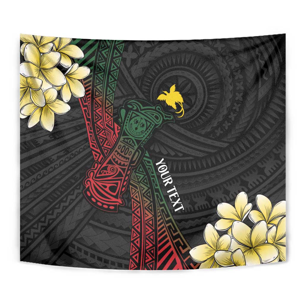 Personalized Papua New Guinea Tapestry Kundu Drum Motifs - Sepik Colors