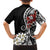 Bula Fiji Tagimaucia Mix Plumeria Masi Tapa Family Matching Long Sleeve Bodycon Dress and Hawaiian Shirt Black LT7 - Polynesian Pride