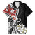 Bula Fiji Tagimaucia Mix Plumeria Masi Tapa Hawaiian Shirt Black LT7 Black - Polynesian Pride