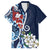 Bula Fiji Tagimaucia Mix Plumeria Masi Tapa Hawaiian Shirt Blue LT7 Blue - Polynesian Pride