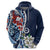 Bula Fiji Tagimaucia Mix Plumeria Masi Tapa Hoodie Blue LT7 - Polynesian Pride