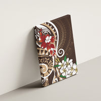 Bula Fiji Tagimaucia Mix Plumeria Masi Tapa Canvas Wall Art Brown