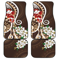 Bula Fiji Tagimaucia Mix Plumeria Masi Tapa Car Mats Brown
