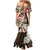 Bula Fiji Tagimaucia Mix Plumeria Masi Tapa Family Matching Mermaid Dress and Hawaiian Shirt Brown LT7 - Polynesian Pride