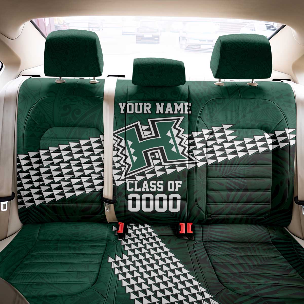 Hawaii Rainbow Warriors Alumni Custom Back Car Seat Cover Kanaka Arrows Tropical Vibes