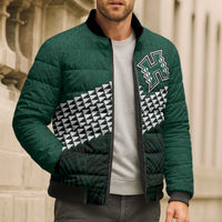 Hawaii Rainbow Warriors Alumni Custom Bomber Puffer Jacket Kanaka Arrows Tropical Vibes