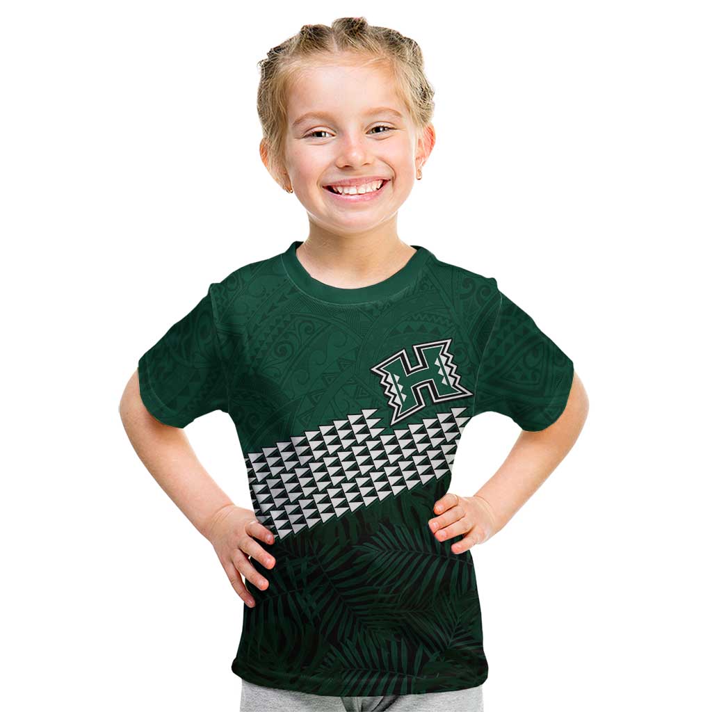 Hawaii Rainbow Warriors Alumni Custom Kid T Shirt Kanaka Arrows Tropical Vibes