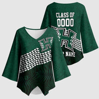 Hawaii Rainbow Warriors Alumni Custom Kimono Sleeve Blouse Kanaka Arrows Tropical Vibes