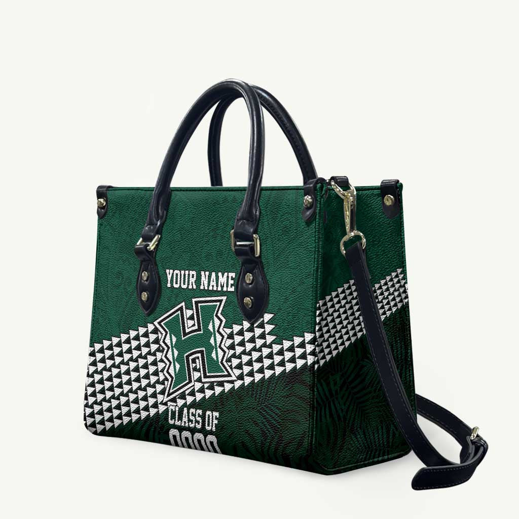 Hawaii Rainbow Warriors Alumni Custom Leather Bag Kanaka Arrows Tropical Vibes