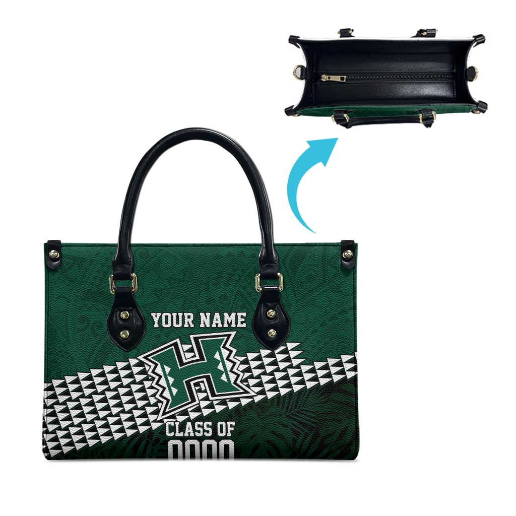 Hawaii Rainbow Warriors Alumni Custom Leather Bag Kanaka Arrows Tropical Vibes
