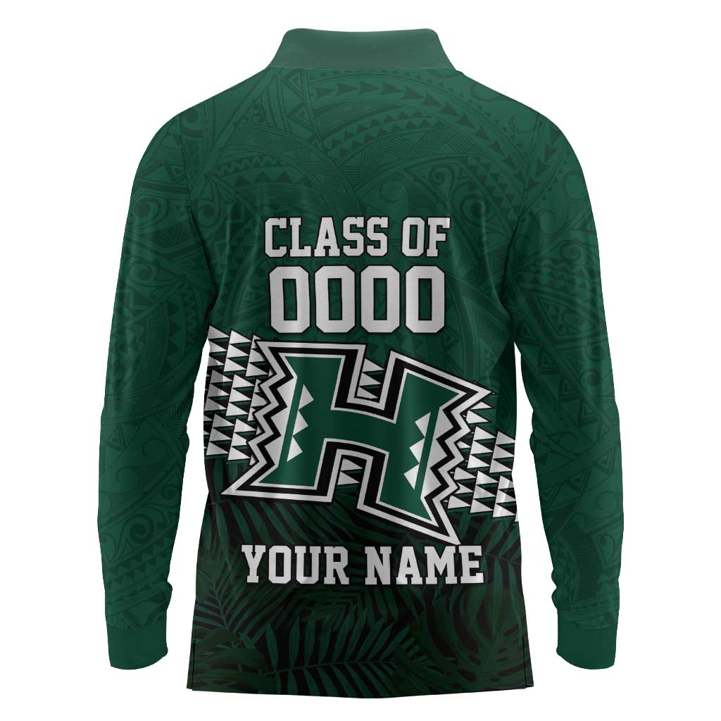 Hawaii Rainbow Warriors Alumni Custom Long Sleeve Polo Shirt Kanaka Arrows Tropical Vibes