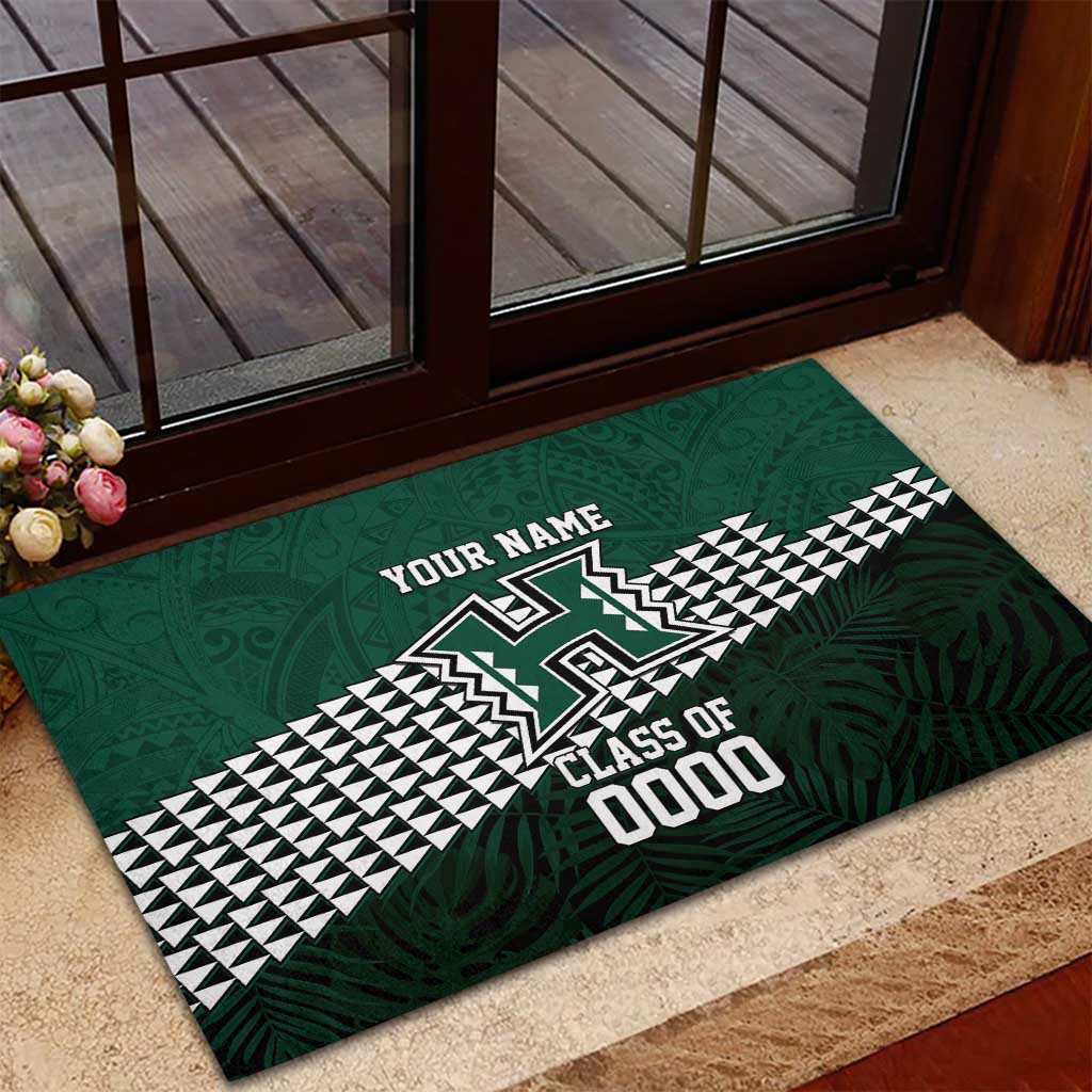 Hawaii Rainbow Warriors Alumni Custom Rubber Doormat Kanaka Arrows Tropical Vibes