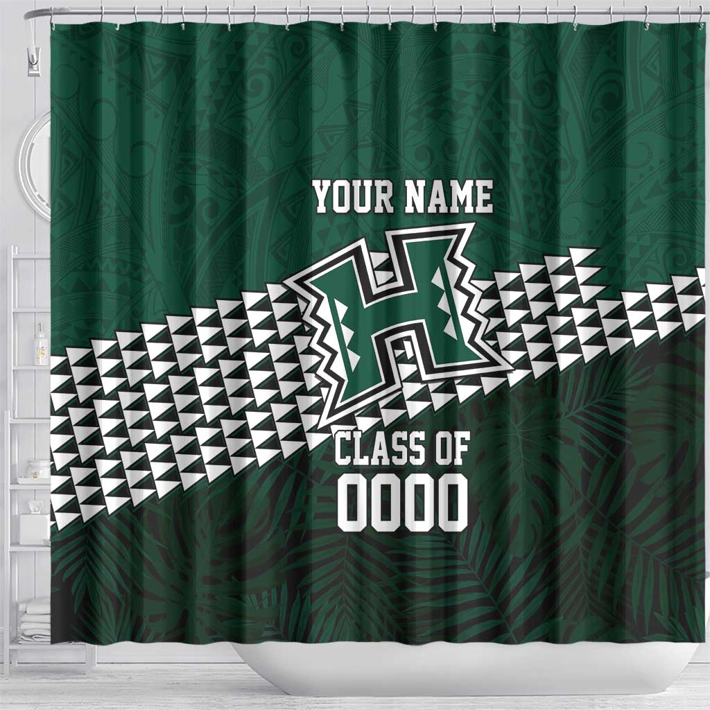 Hawaii Rainbow Warriors Alumni Custom Shower Curtain Kanaka Arrows Tropical Vibes