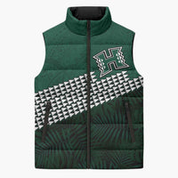 Hawaii Rainbow Warriors Alumni Custom Sleeveless Puffer Jacket Kanaka Arrows Tropical Vibes