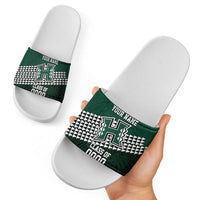 Hawaii Rainbow Warriors Alumni Custom Slide Sandals Kanaka Arrows Tropical Vibes