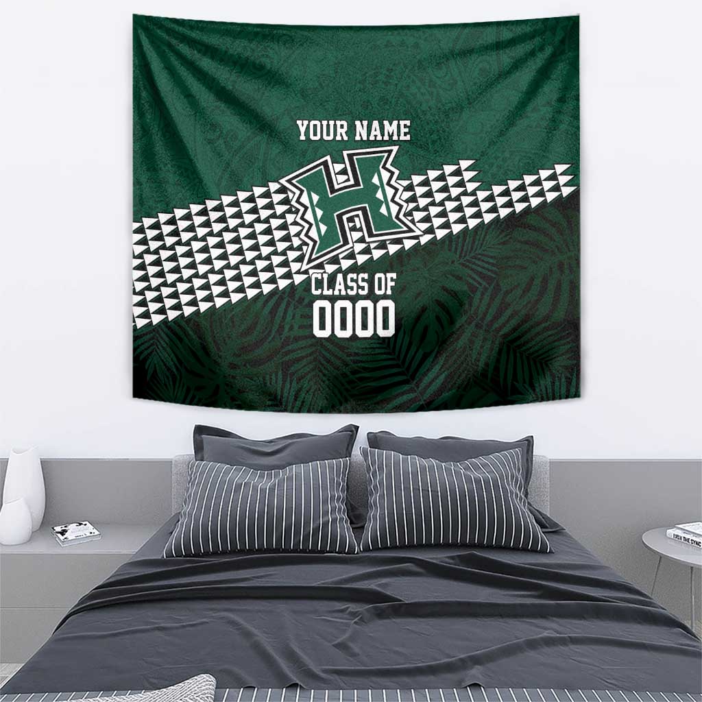 Hawaii Rainbow Warriors Alumni Custom Tapestry Kanaka Arrows Tropical Vibes