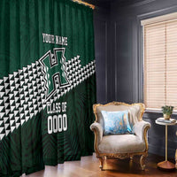 Hawaii Rainbow Warriors Alumni Custom Window Curtain Kanaka Arrows Tropical Vibes