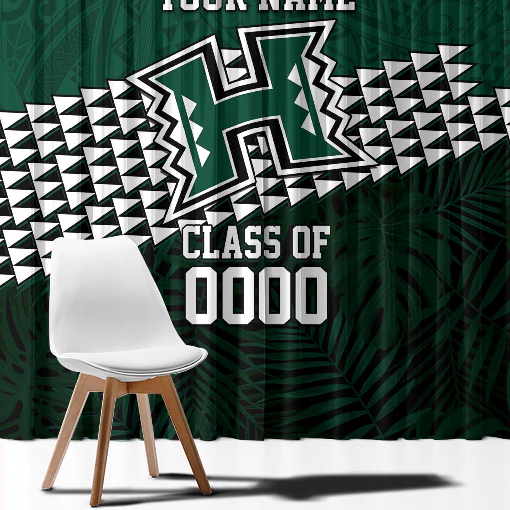 Hawaii Rainbow Warriors Alumni Custom Window Curtain Kanaka Arrows Tropical Vibes