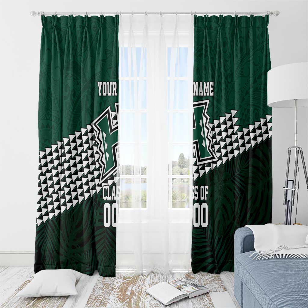 Hawaii Rainbow Warriors Alumni Custom Window Curtain Kanaka Arrows Tropical Vibes