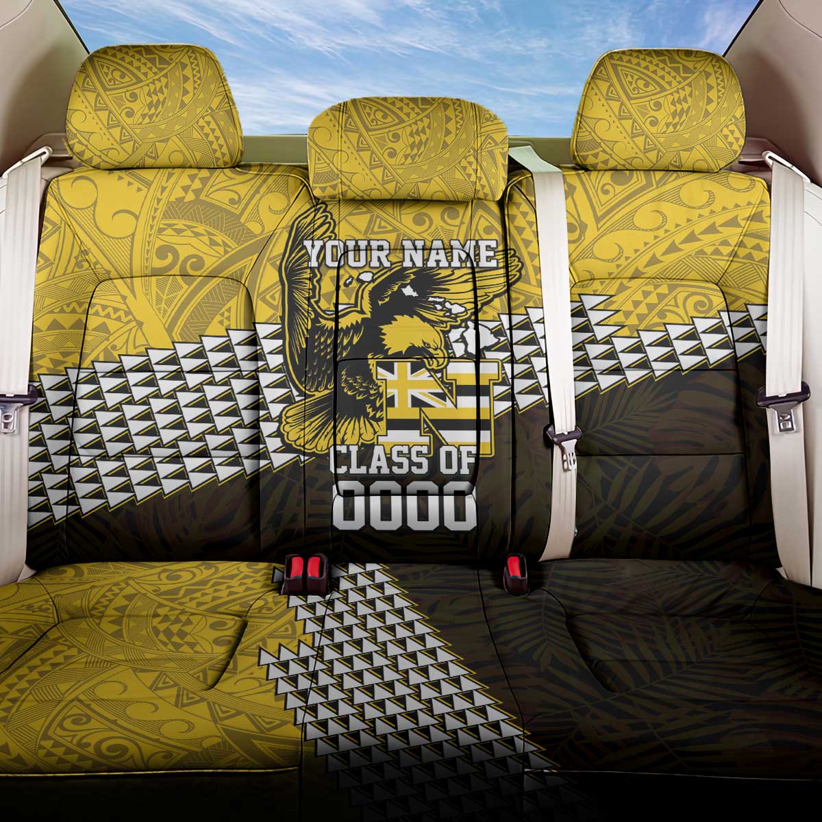 Hawaii Nanakuli High Alumni Custom Back Car Seat Cover Kanaka Arrows Tropical Vibes