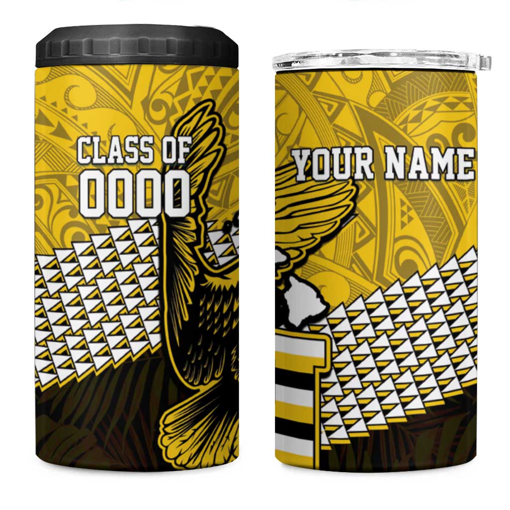 Hawaii Nanakuli High Alumni Custom 4 in 1 Can Cooler Tumbler Kanaka Arrows Tropical Vibes