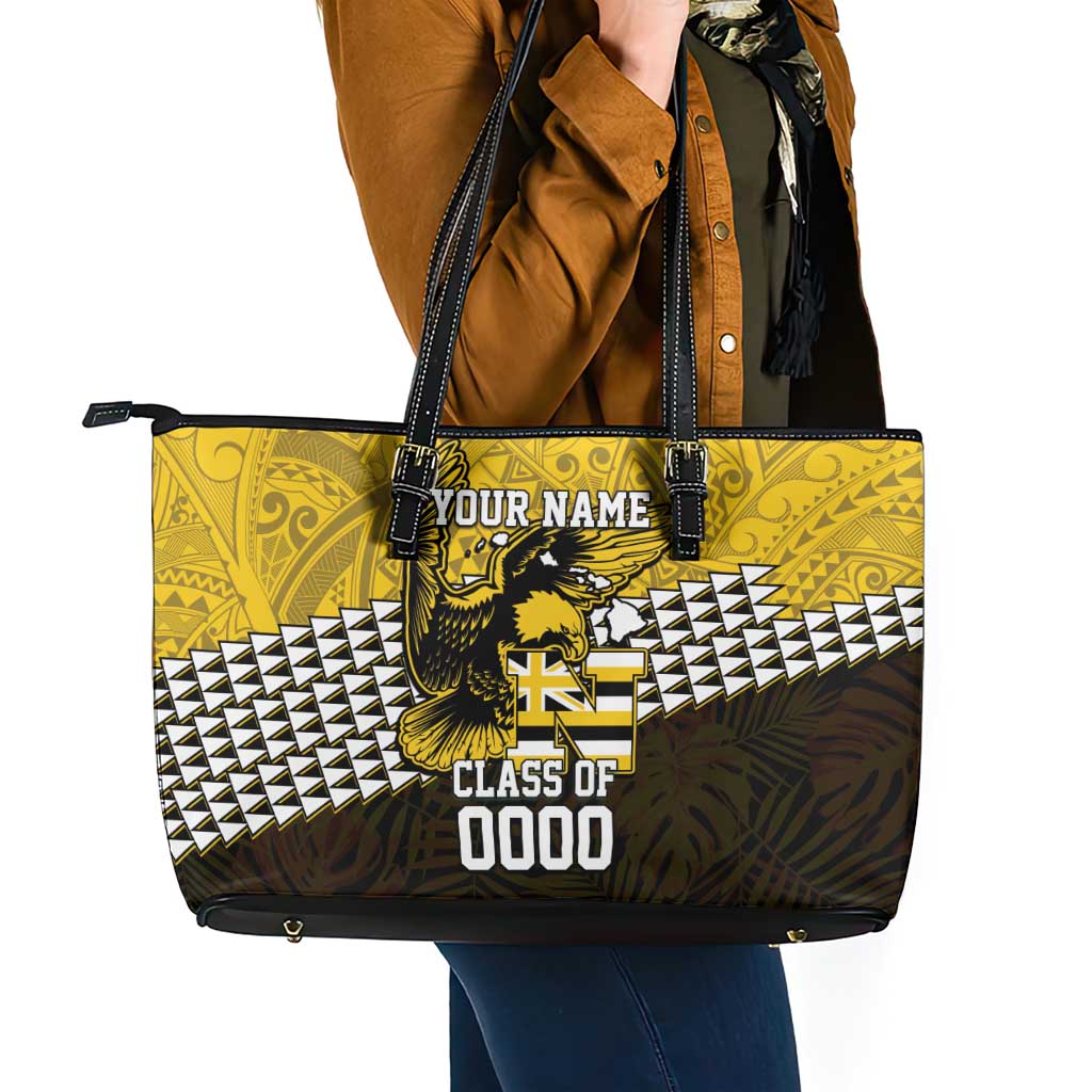 Hawaii Nanakuli High Alumni Custom Leather Tote Bag Kanaka Arrows Tropical Vibes