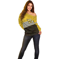 Hawaii Nanakuli High Alumni Custom Off Shoulder Sweater Kanaka Arrows Tropical Vibes