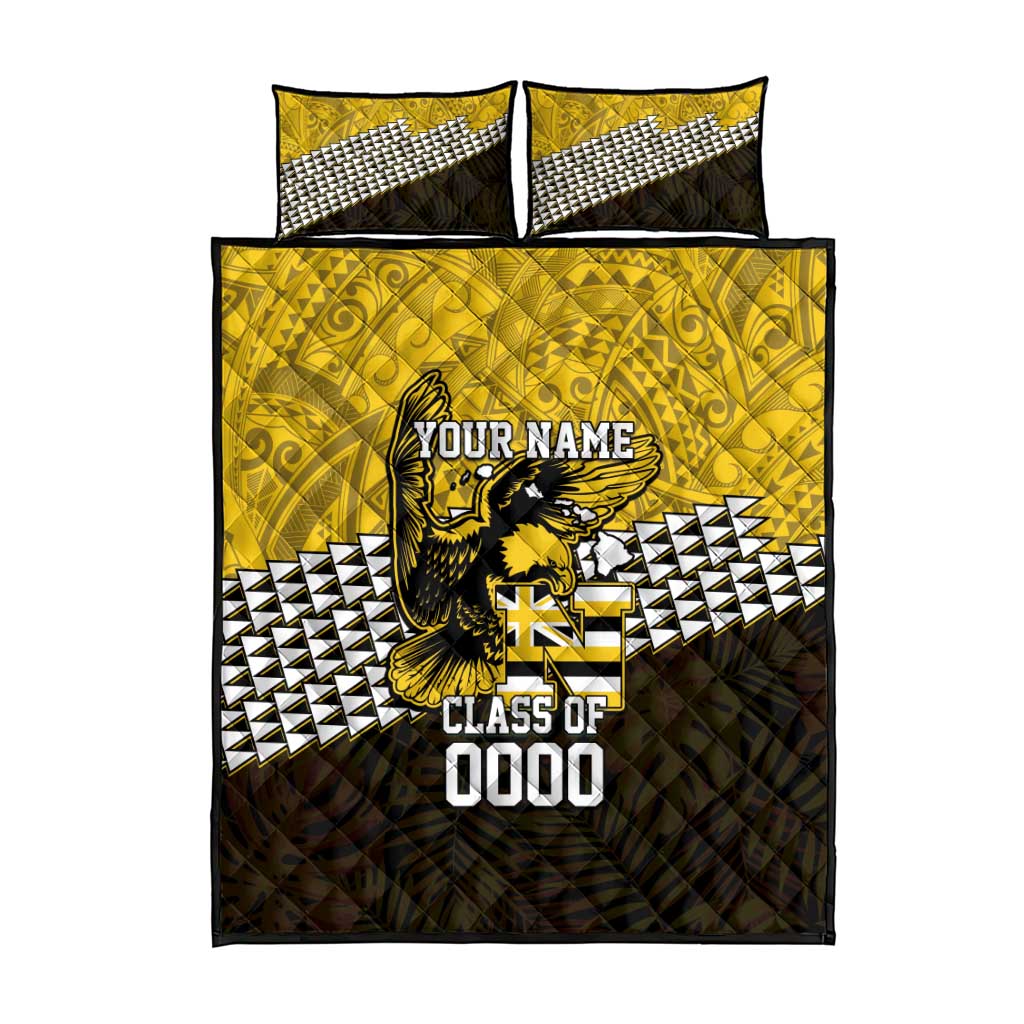 Hawaii Nanakuli High Alumni Custom Quilt Bed Set Kanaka Arrows Tropical Vibes