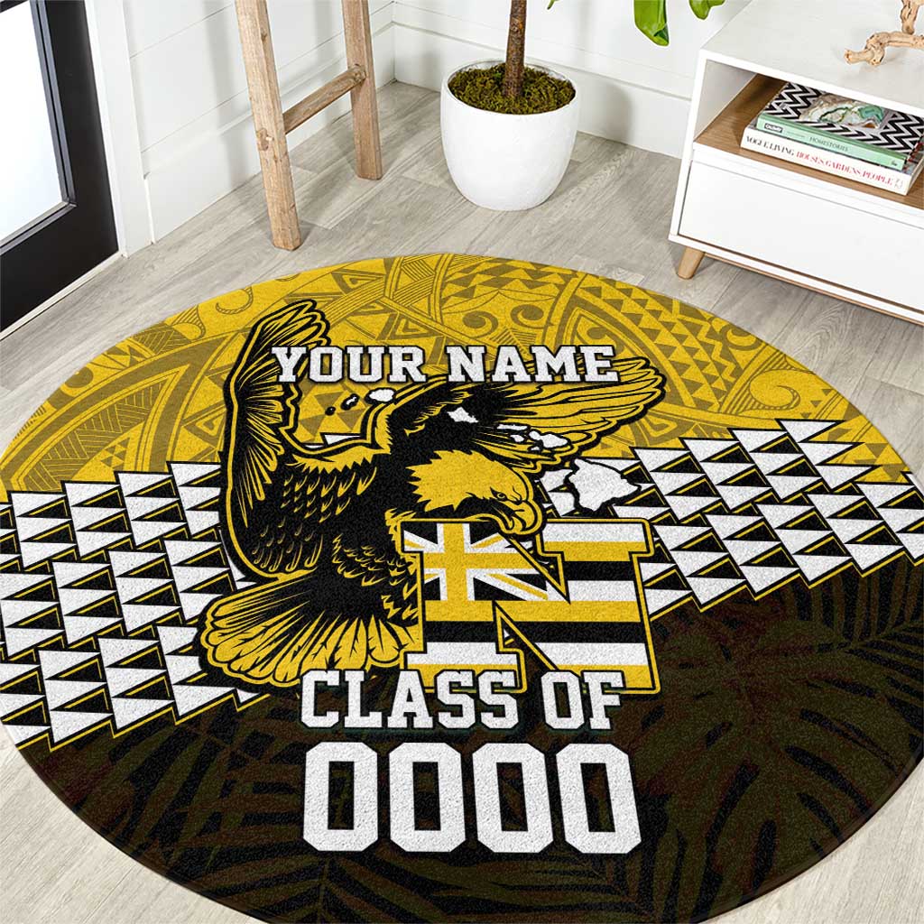 Hawaii Nanakuli High Alumni Custom Round Carpet Kanaka Arrows Tropical Vibes