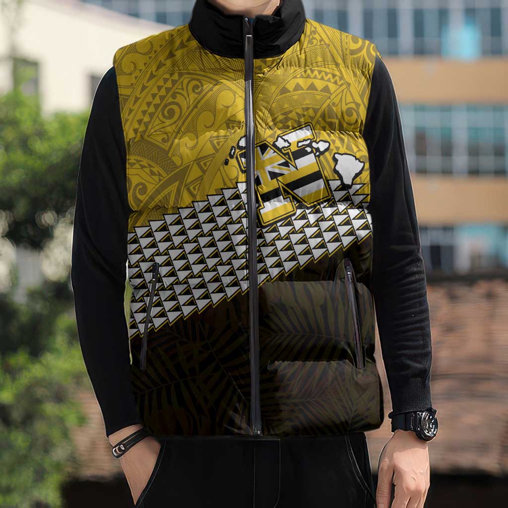Hawaii Nanakuli High Alumni Custom Sleeveless Puffer Jacket Kanaka Arrows Tropical Vibes