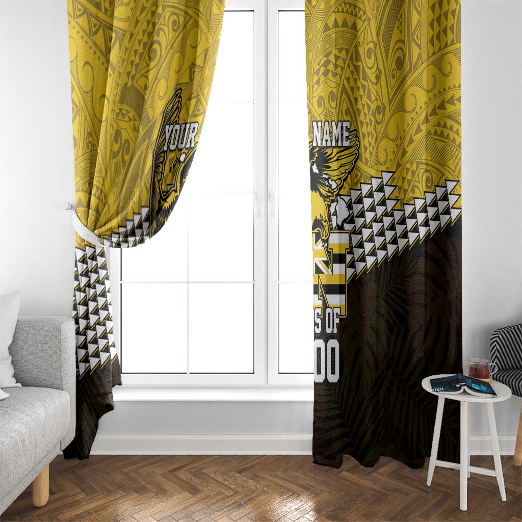 Hawaii Nanakuli High Alumni Custom Window Curtain Kanaka Arrows Tropical Vibes