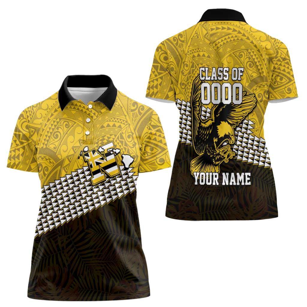 Hawaii Nanakuli High Alumni Custom Women Polo Shirt Kanaka Arrows Tropical Vibes