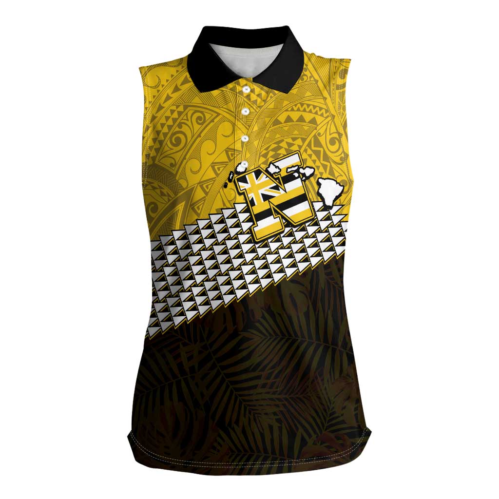 Hawaii Nanakuli High Alumni Custom Women Sleeveless Polo Shirt Kanaka Arrows Tropical Vibes