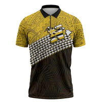 Hawaii Nanakuli High Alumni Custom Zipper Polo Shirt Kanaka Arrows Tropical Vibes