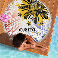 Philippines Independence Day Beach Blanket Eagle Mix Filipino Flag Tribal Style