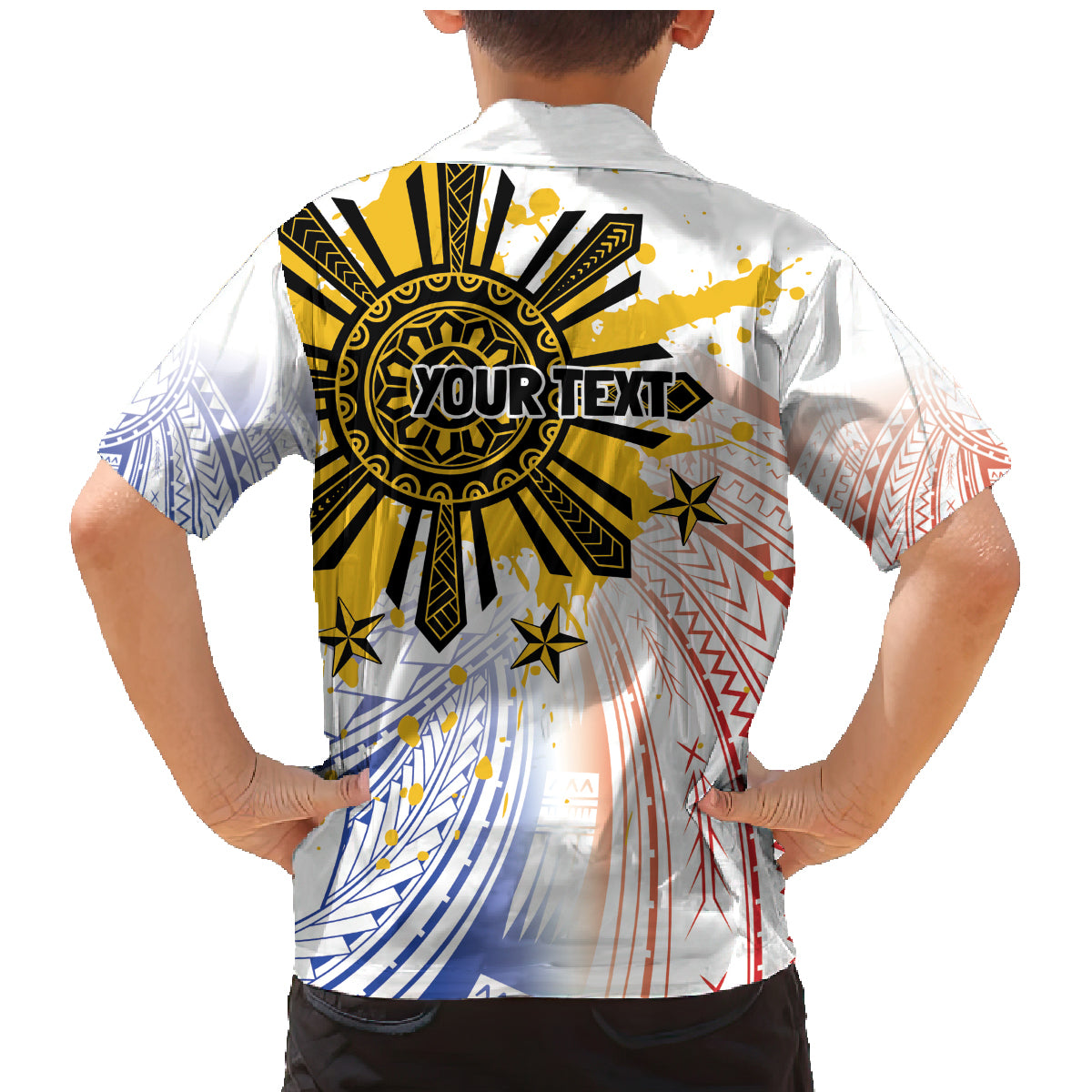 Philippines Independence Day Family Matching Mermaid Dress and Hawaiian Shirt Eagle Mix Filipino Flag Tribal Style