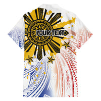 Philippines Independence Day Family Matching Short Sleeve Bodycon Dress and Hawaiian Shirt Eagle Mix Filipino Flag Tribal Style