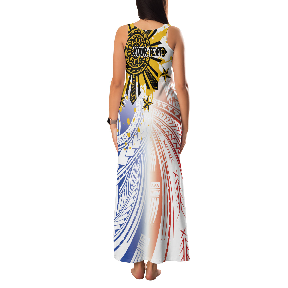 Philippines Independence Day Family Matching Tank Maxi Dress and Hawaiian Shirt Eagle Mix Filipino Flag Tribal Style