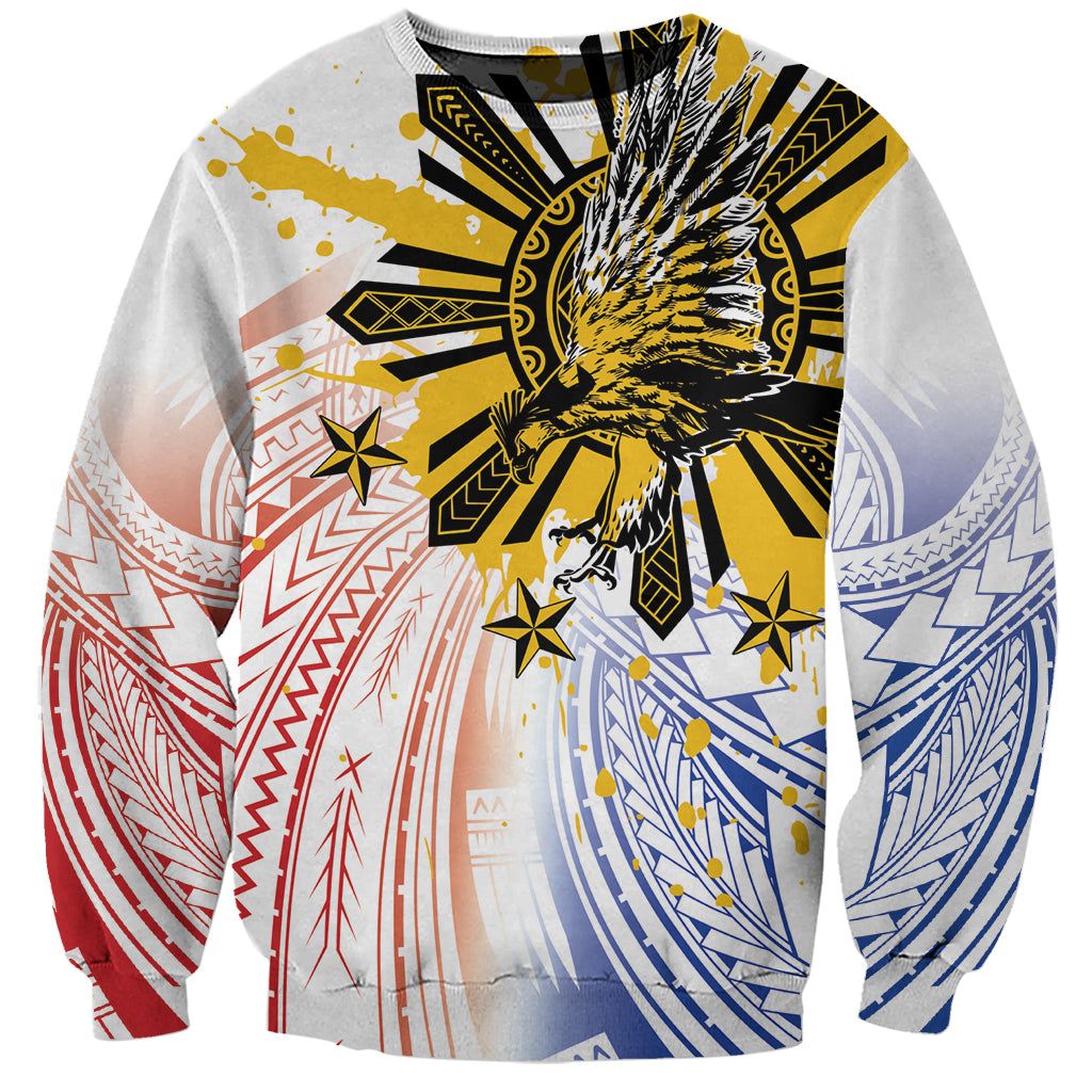 Philippines Independence Day Sweatshirt Eagle Mix Filipino Flag Tribal Style