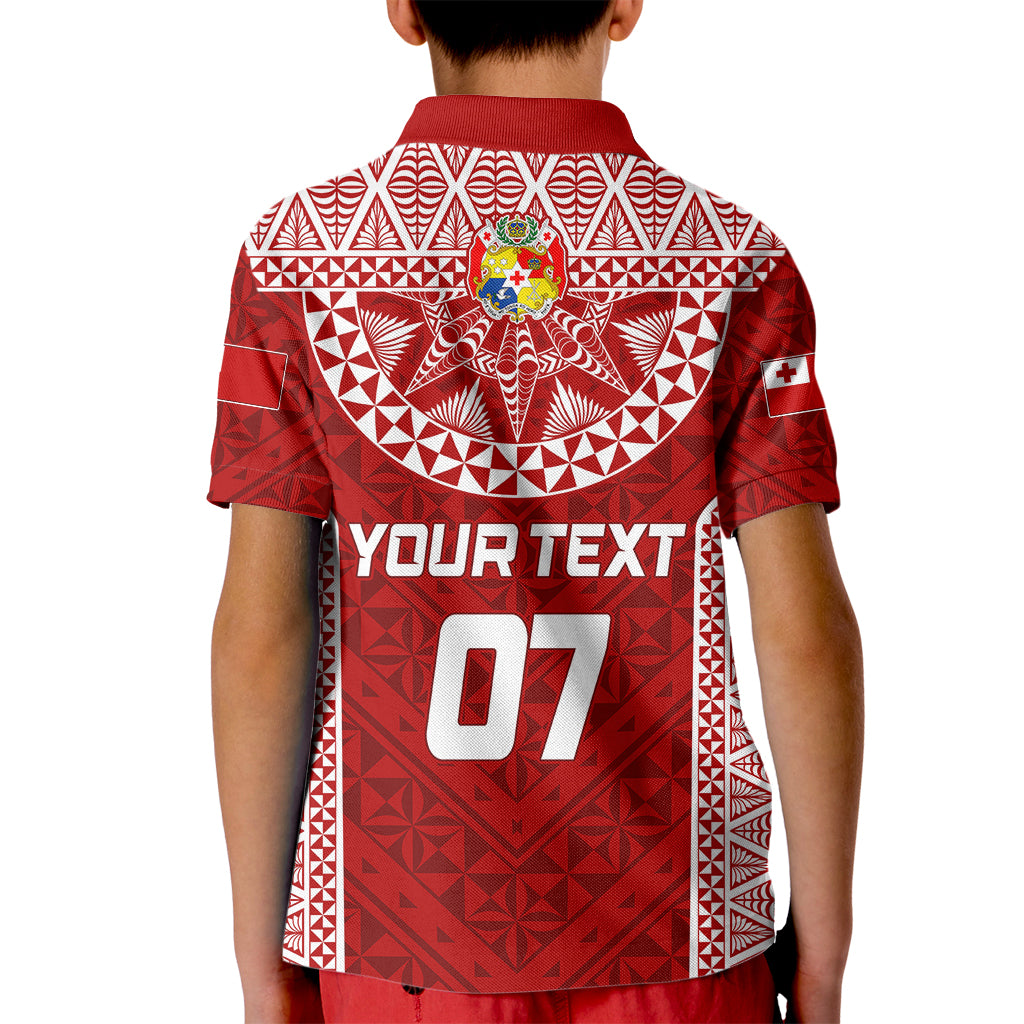Personalised Tonga Rugby Kid Polo Shirt Mate Ma'a Tonga Champions LT7 - Polynesian Pride