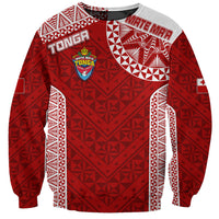Personalised Tonga Rugby Sweatshirt Mate Ma'a Tonga Champions LT7 Unisex Red - Polynesian Pride