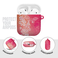 Dreamy Butterfly Polynesian - Breast Cancer Awareness AirPods Case Floral Vibes