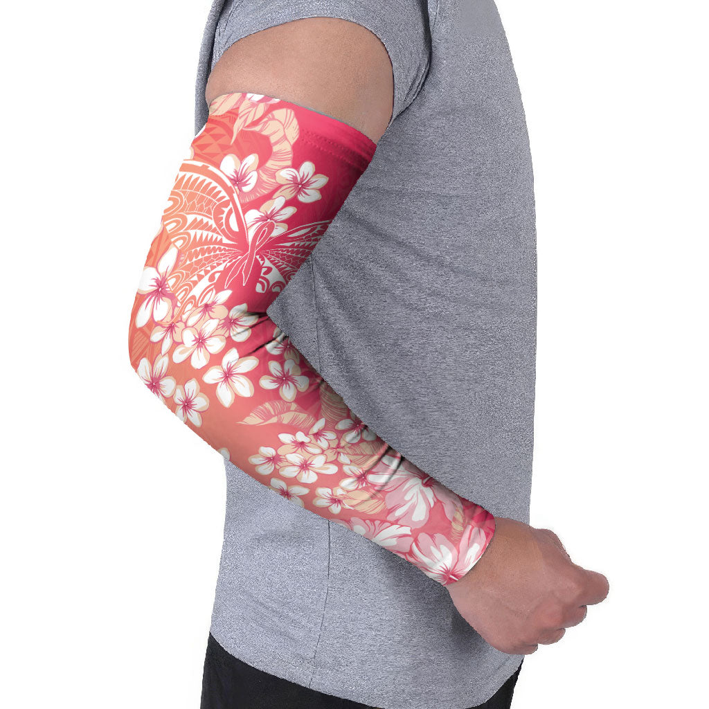 Dreamy Butterfly Polynesian - Breast Cancer Awareness Arm Sleeves Floral Vibes