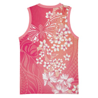 Dreamy Butterfly Polynesian - Breast Cancer Awareness Basketball Jersey Floral Vibes
